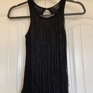 Bebe fringe tank top